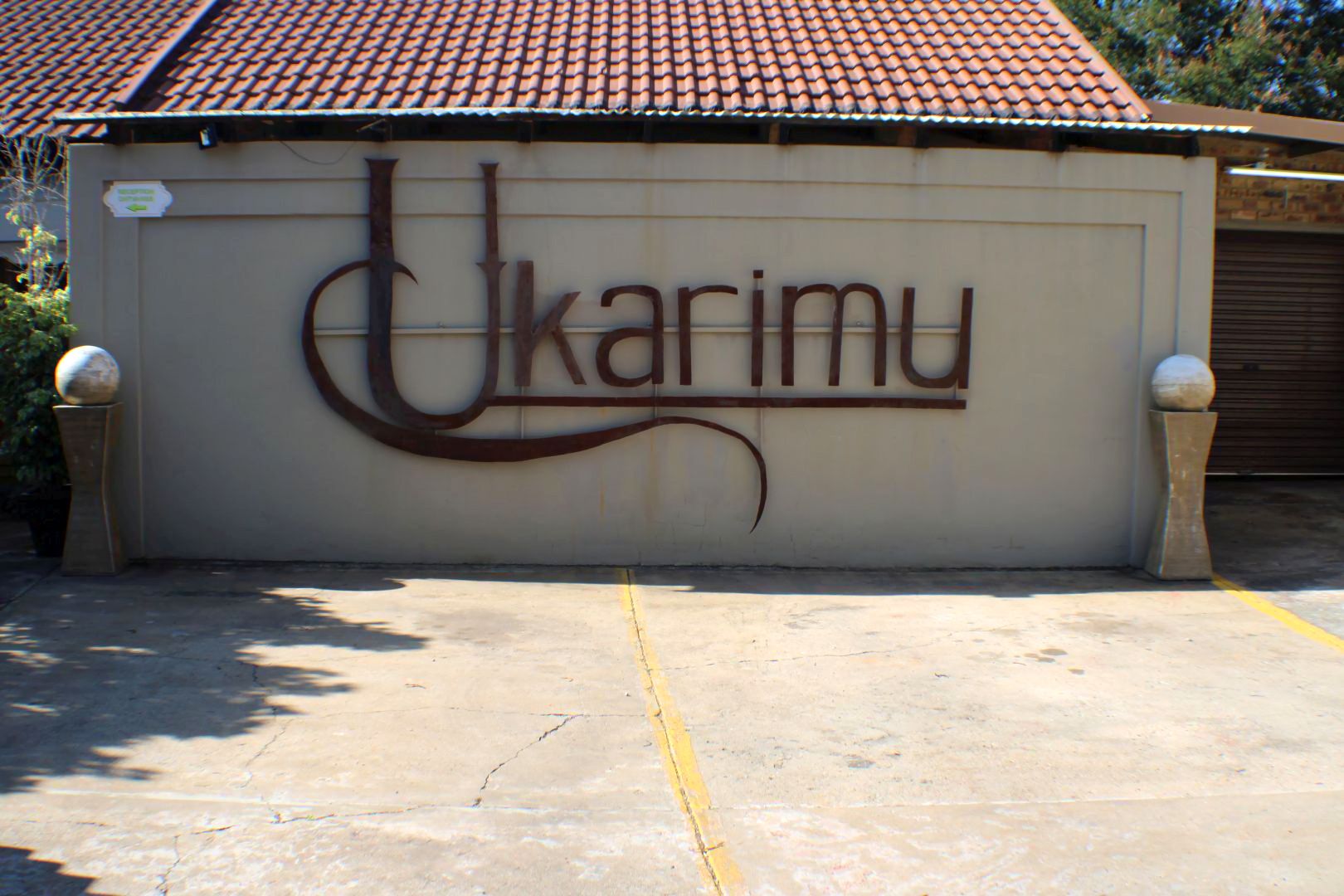 Ukarimu Guesthouse secure entrance and parking
